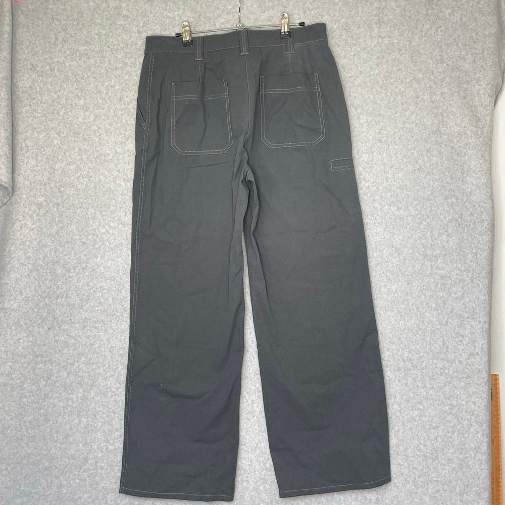 Modern Citizen Gray Cotton Utility Pants Women's Large Minimalist
